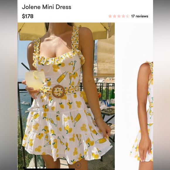 Show Me Your MuMu Yellow Floral Jolene Mini Dress - Picture 1 of 6